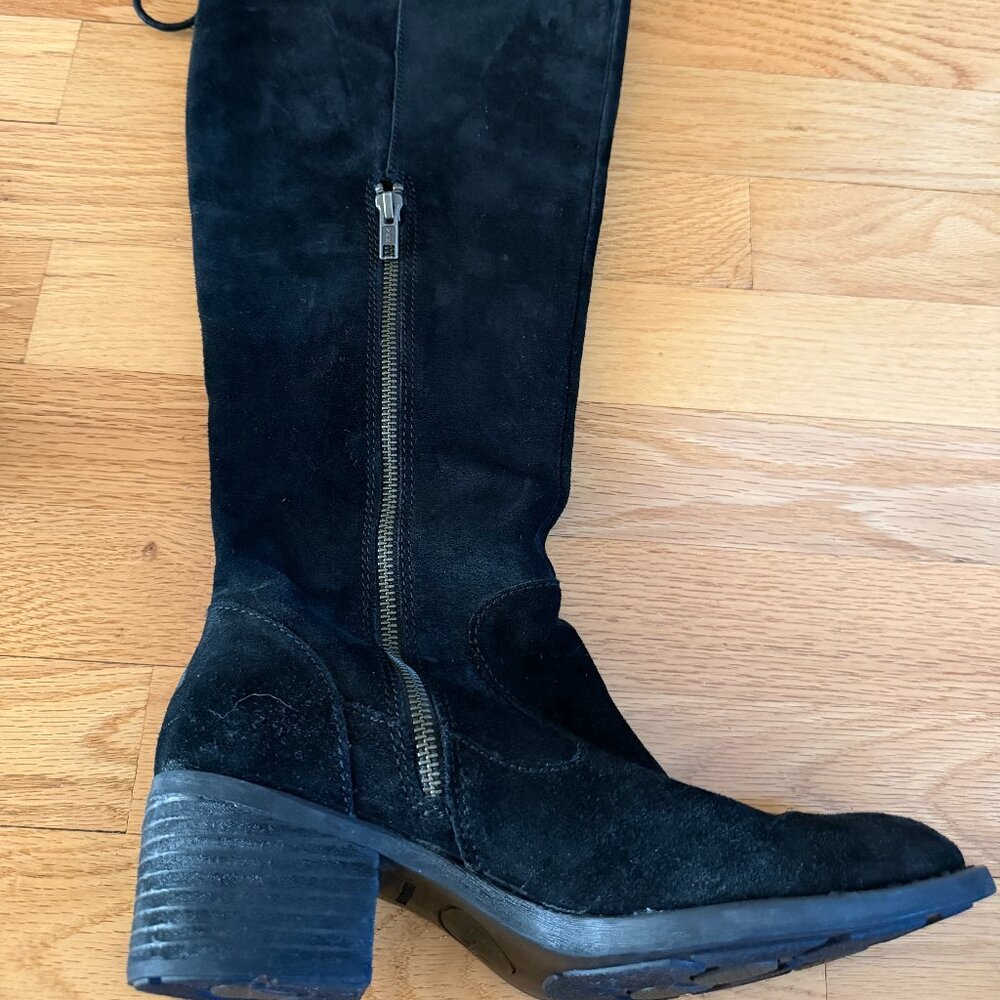 Born Gallinara Over the Knee Black Suede Boots 7.5 M - Picture 2 of 12